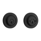 Baldwin Hardware Reserve Cerrojo Contemporary Round — Negro satinado (doble cilindro)