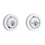 Baldwin Hardware Reserve Cerrojo Contemporary Round — Cromo pulido (doble cilindro)