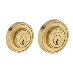 Baldwin Hardware Reserve Cerrojo Recessed Round — Latón satinado Lifetime (doble cilindro)