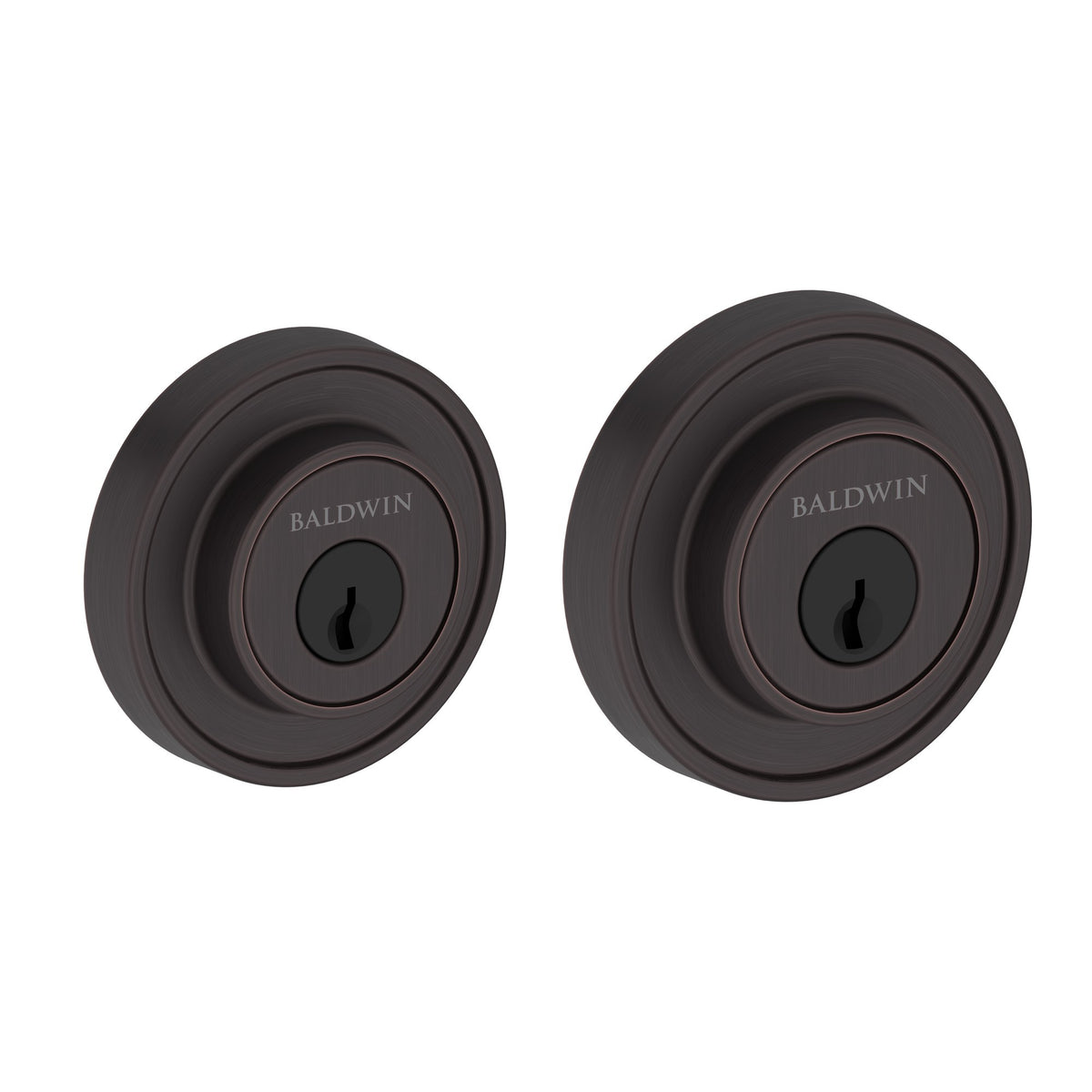 Baldwin Hardware Reserve Cerrojo Recessed Round — Bronce veneciano (doble cilindro)