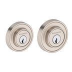 Baldwin Hardware Reserve Cerrojo Recessed Round — Níquel satinado (doble cilindro)