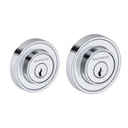 Baldwin Hardware Reserve Cerrojo Recessed Round — Cromo pulido (doble cilindro)