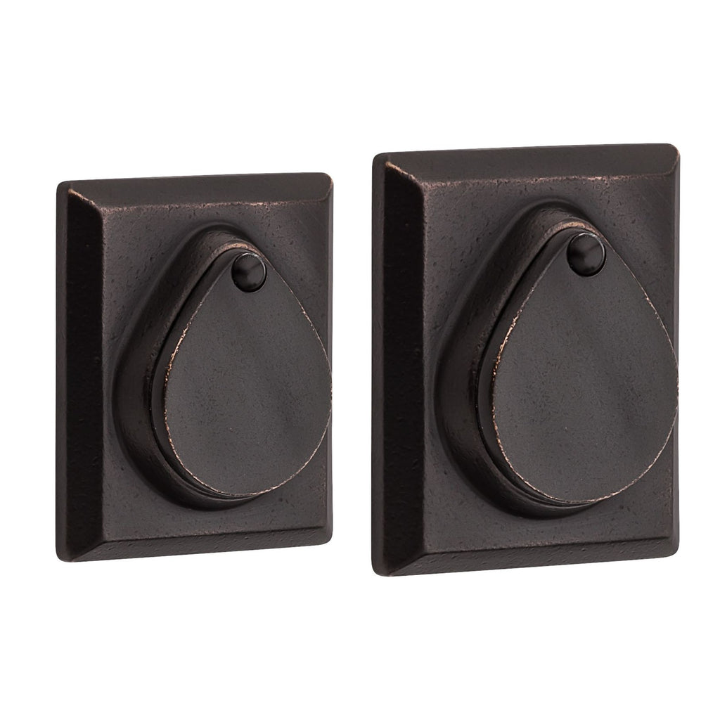 Baldwin Hardware Reserve Cerrojo Rustic Square — Bronce oscuro (doble cilindro)