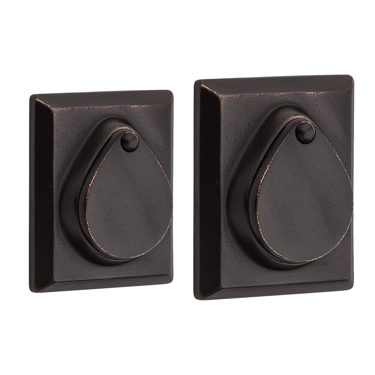 Baldwin Hardware Reserve Cerrojo Rustic Square — Bronce oscuro (doble cilindro)
