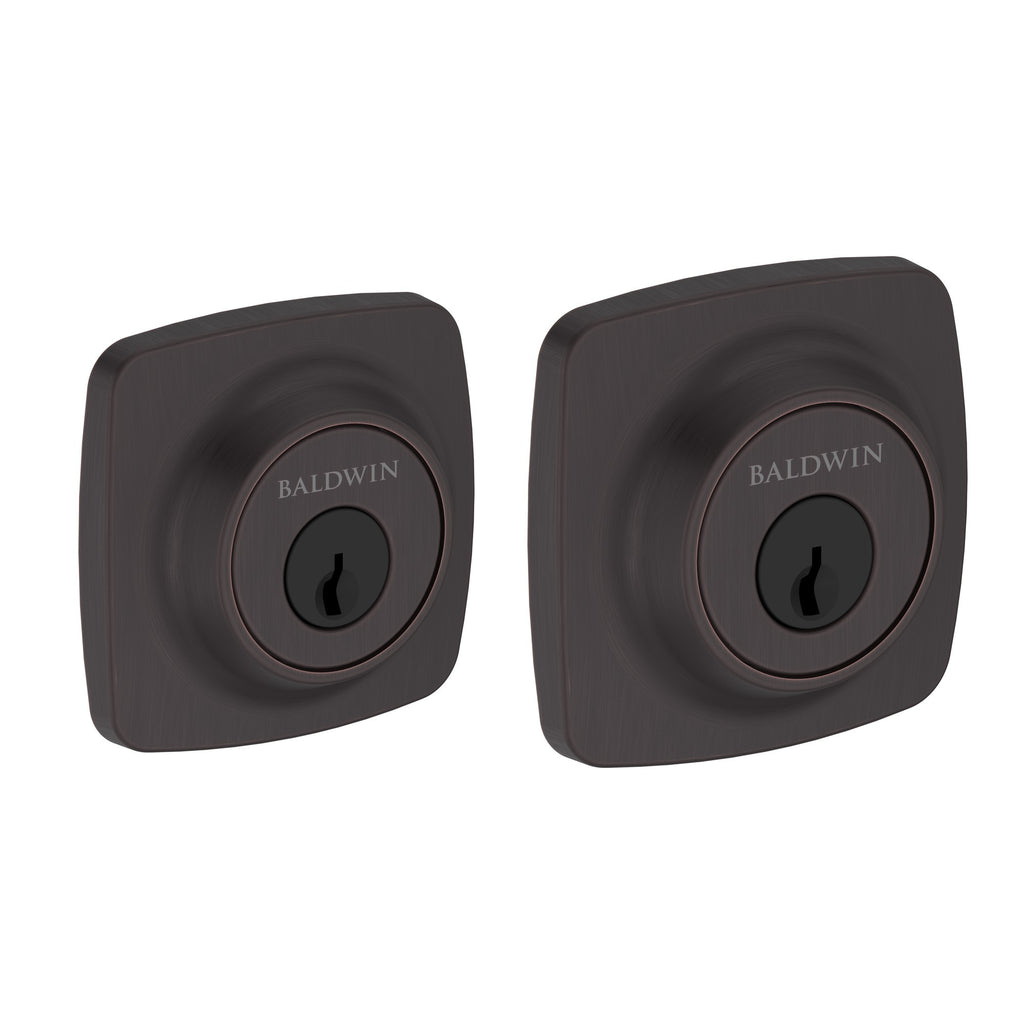 Baldwin Hardware Reserve Cerrojo Soft Square — Bronce veneciano (doble cilindro)