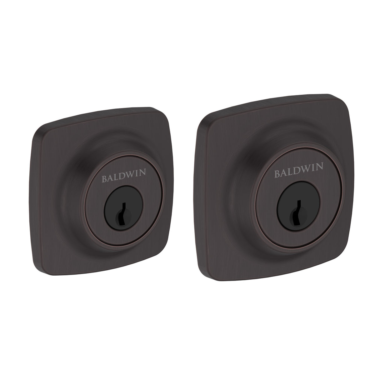 Baldwin Hardware Reserve Cerrojo Soft Square — Bronce veneciano (doble cilindro)