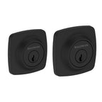 Baldwin Hardware Reserve Cerrojo Soft Square — Negro satinado (doble cilindro)