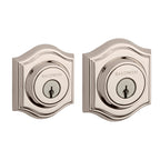 Baldwin Hardware Reserve Cerrojo Traditional Arch — Níquel pulido Lifetime (doble cilindro)