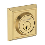Baldwin Hardware Reserve Cerrojo Chamfered Square — Latón satinado Lifetime