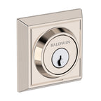 Baldwin Hardware Reserve Cerrojo Chamfered Square — Níquel pulido Lifetime