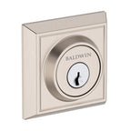 Baldwin Hardware Reserve Cerrojo Chamfered Square — Níquel satinado