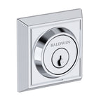 Baldwin Hardware Reserve Cerrojo Chamfered Square — Cromo pulido