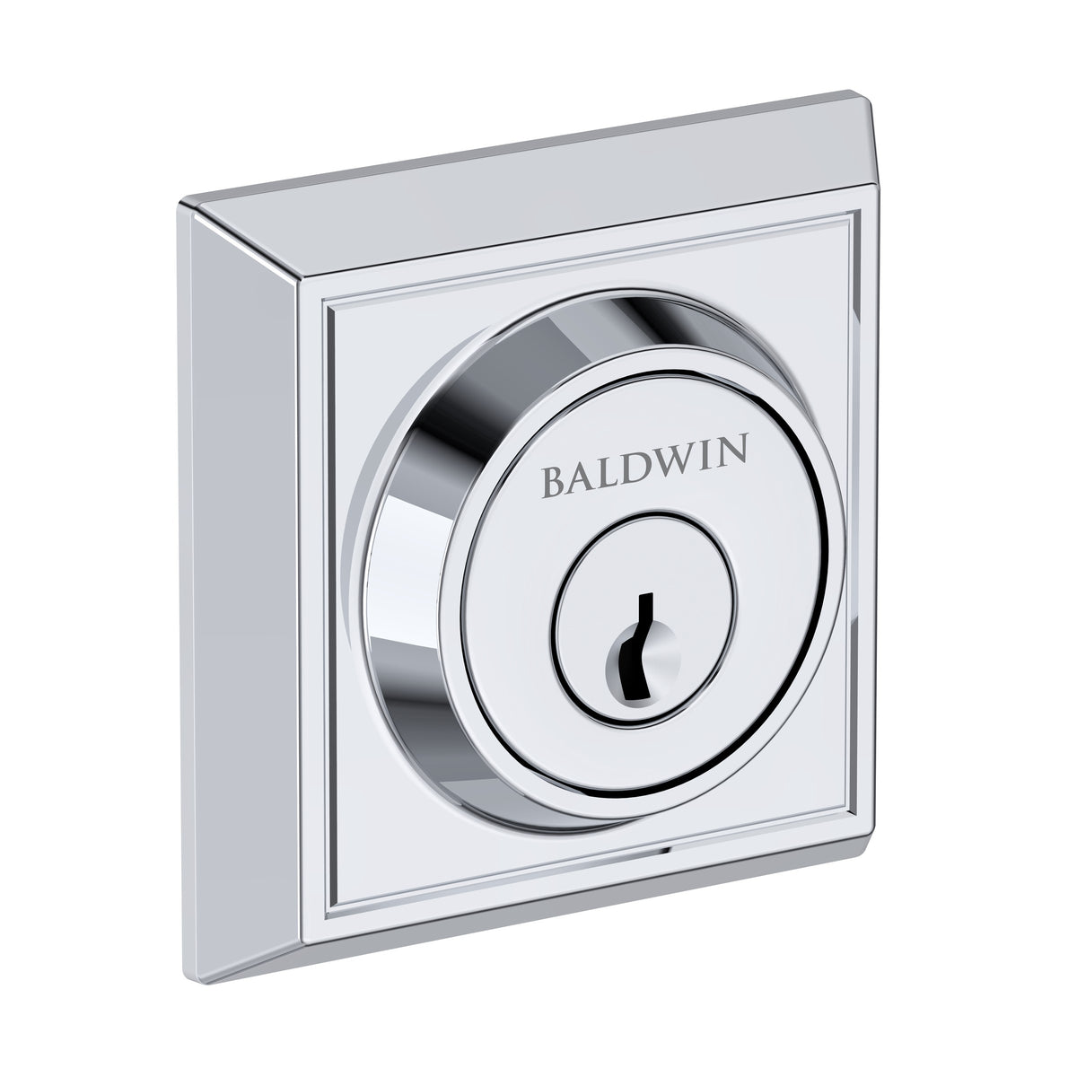 Baldwin Hardware Reserve Cerrojo Chamfered Square — Cromo pulido