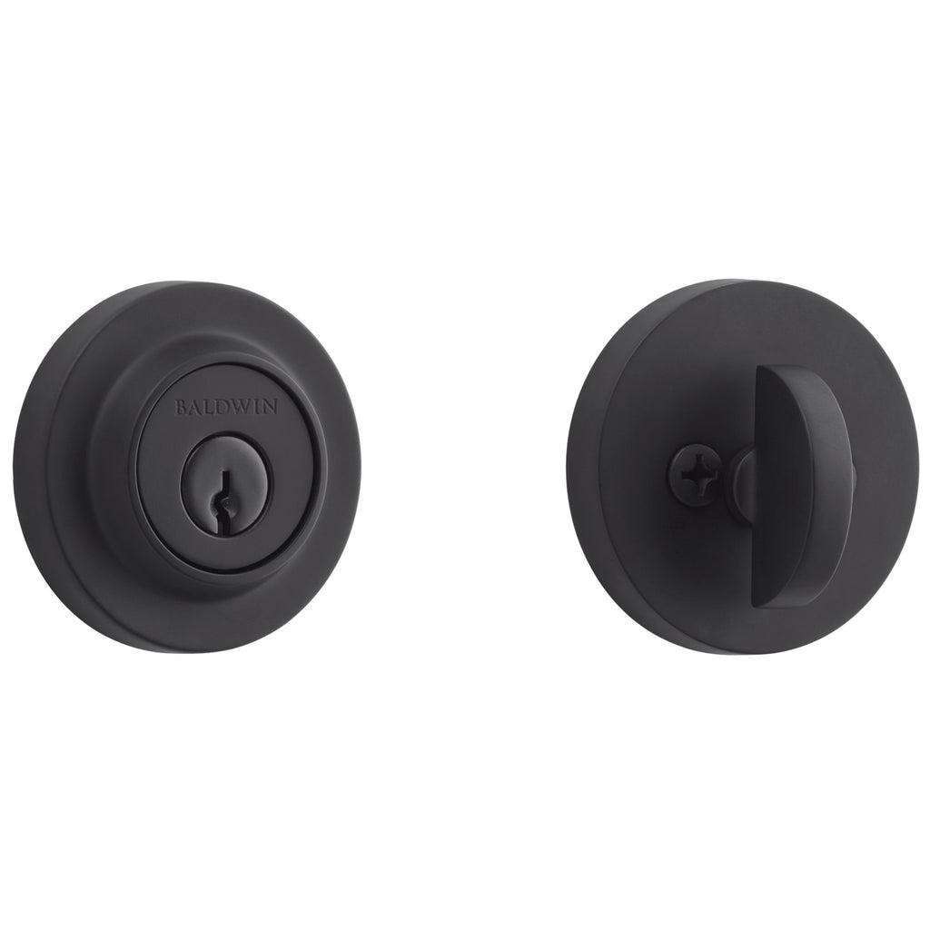 Baldwin Hardware Reserve Cerrojo Contemporary Round — Negro satinado
