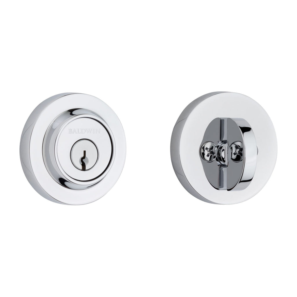 Baldwin Hardware Reserve Cerrojo Contemporary Round — Cromo pulido