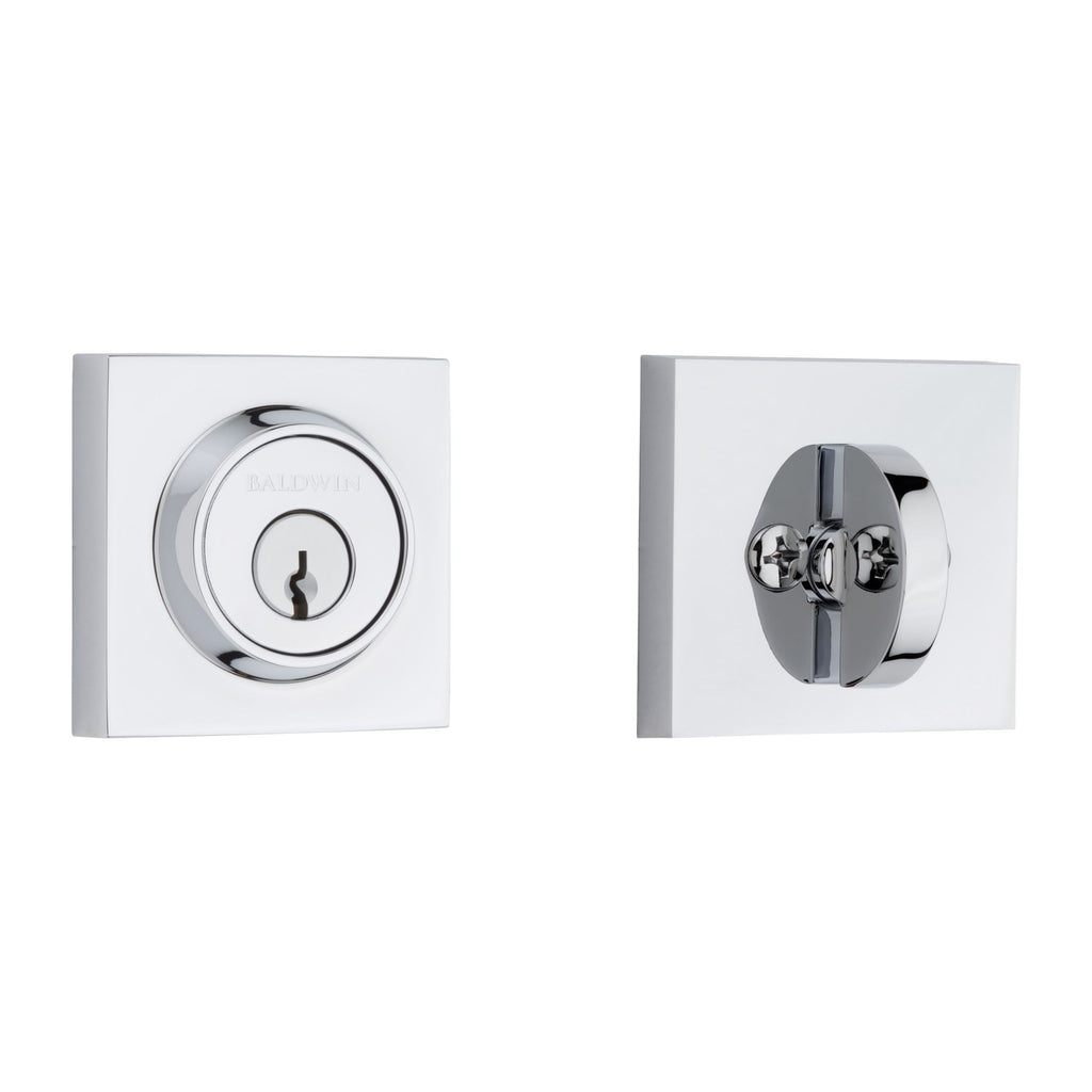 Baldwin Hardware Reserve Cerrojo Contemporary Square — Cromo pulido
