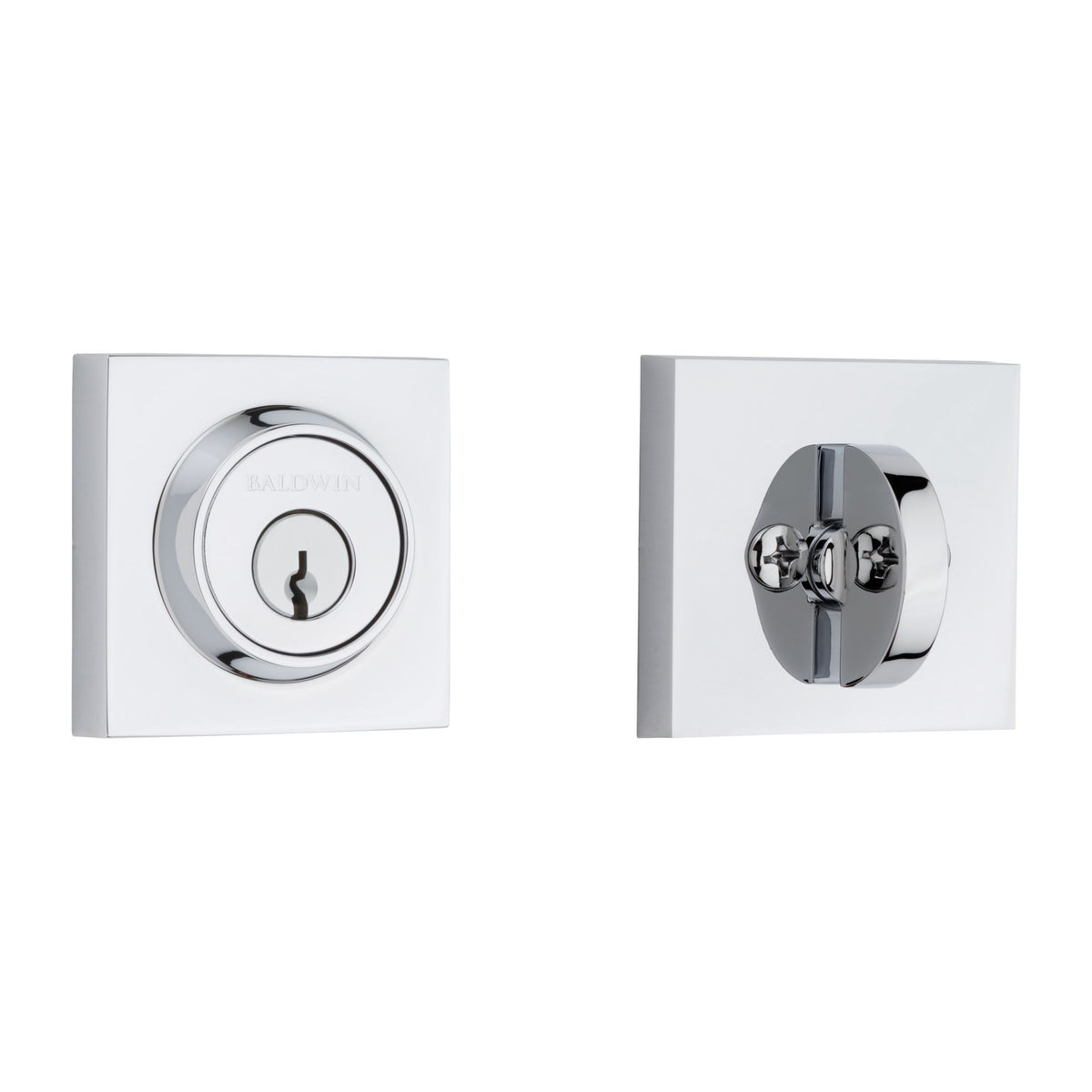 Baldwin Hardware Reserve Cerrojo Contemporary Square — Cromo pulido