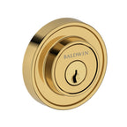 Baldwin Hardware Reserve Cerrojo Recessed Round — Latón pulido Lifetime (PVD)