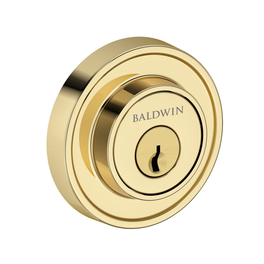 Baldwin Hardware Reserve Cerrojo Recessed Round — Latón sin laca