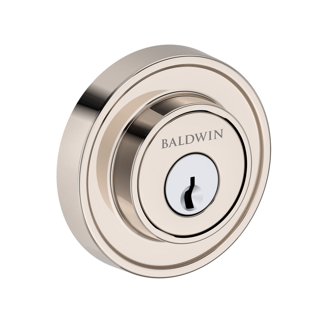 Baldwin Hardware Reserve Cerrojo Recessed Round — Níquel pulido Lifetime