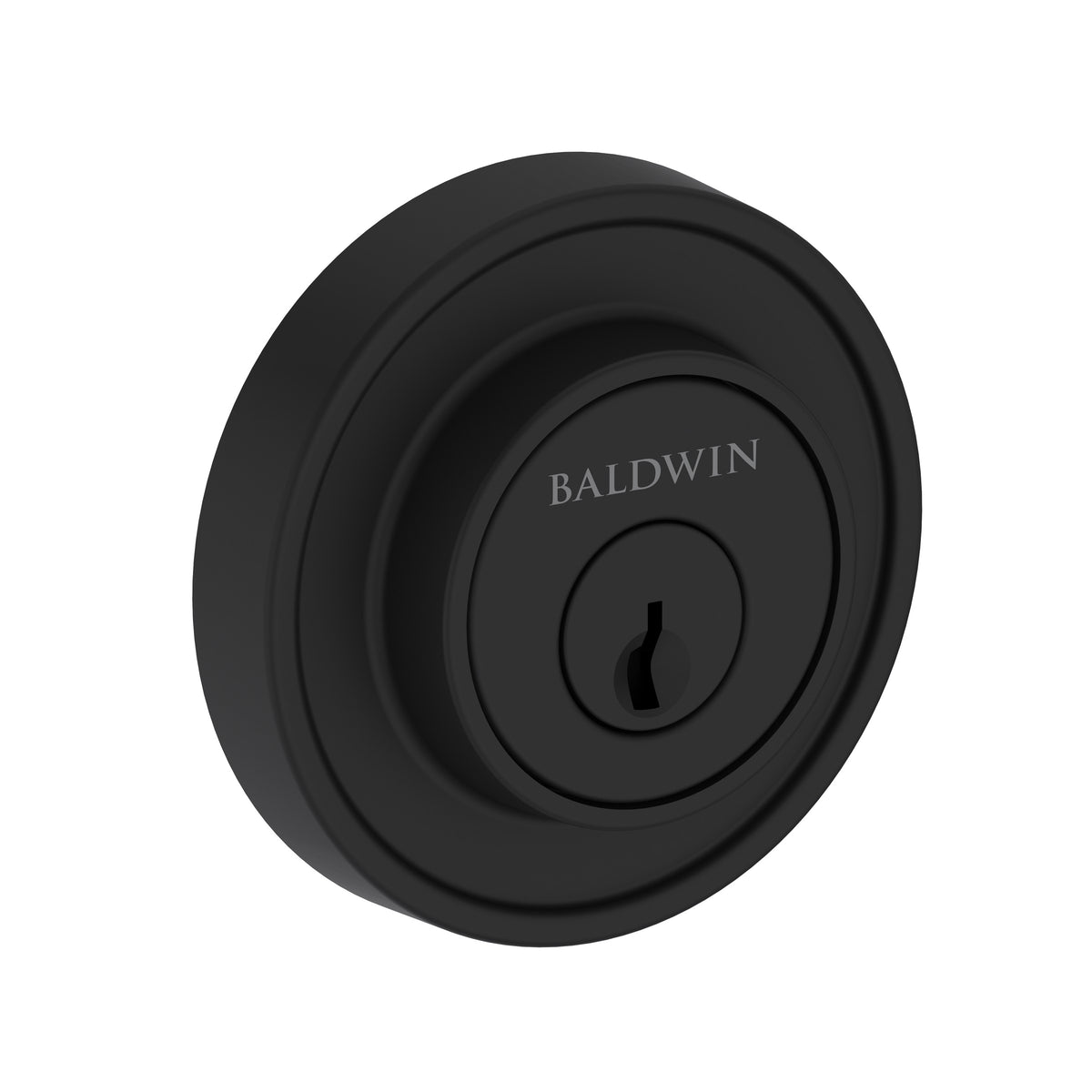Baldwin Hardware Reserve Cerrojo Recessed Round — Negro satinado
