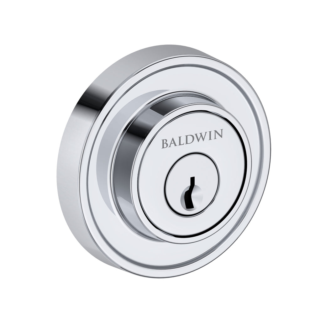 Baldwin Hardware Reserve Cerrojo Recessed Round — Cromo pulido