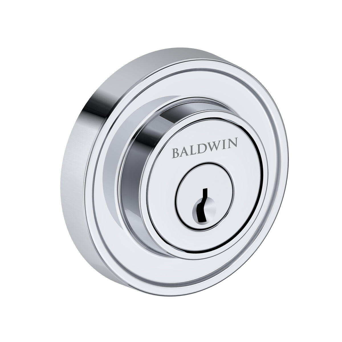 Baldwin Hardware Reserve Cerrojo Recessed Round — Cromo pulido