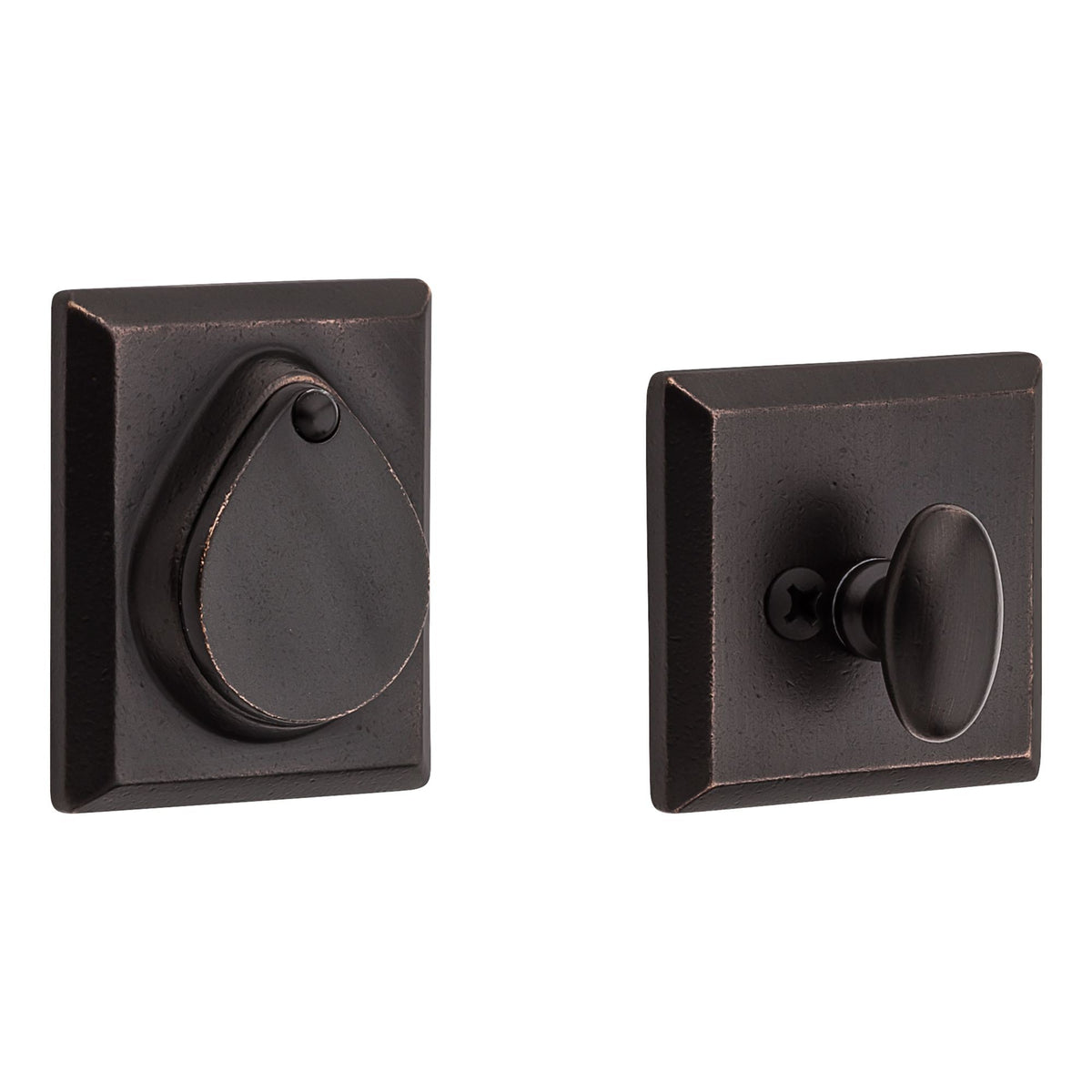 Baldwin Hardware Reserve Cerrojo Rustic Square — Bronce oscuro
