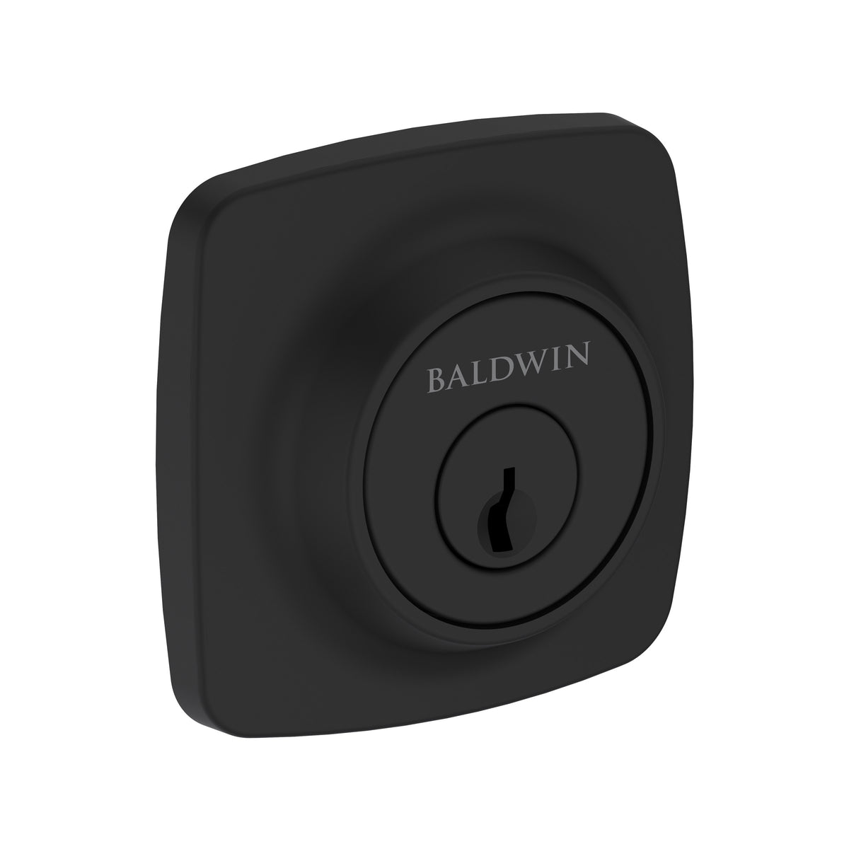 Baldwin Hardware Reserve Cerrojo Soft Square — Negro satinado