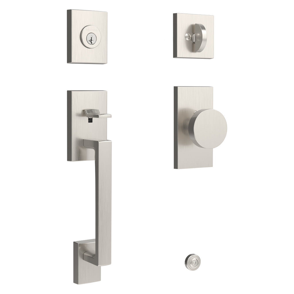 Baldwin Hardware Reserve Juego de Entrada La Jolla x Perilla Contemporary — Níquel satinado — Contemporary 5