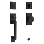 Baldwin Hardware Reserve Juego de Entrada La Jolla x Perilla Contemporary — Negro satinado — Contemporary 5