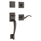 Baldwin Hardware Reserve Juego de Entrada Napa x Manija Curve — Bronce veneciano — Traditional Square