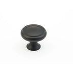 Schaub Perilla Country Rimmed Tradicional Redonda, 1-1/4" diám. — Negro Mate
