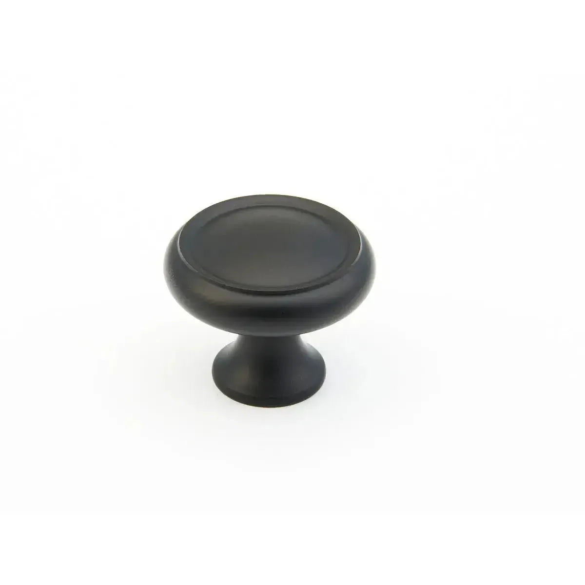 Schaub Perilla Country Rimmed Tradicional Redonda, 1-1/4" diám. — Negro Mate