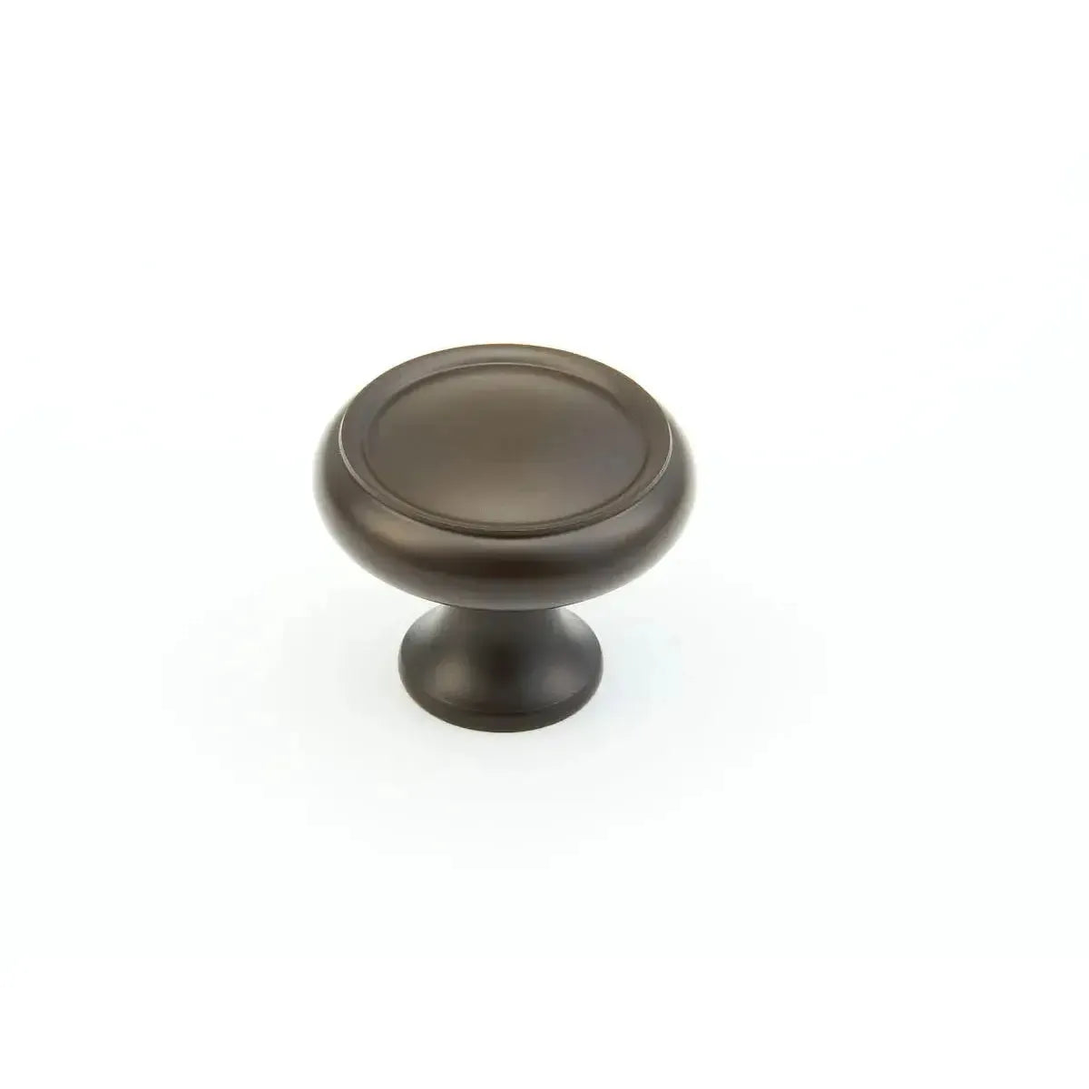 Schaub Perilla Rimmed Distressed Tradicional Redonda, 1-1/4" diám. — Bronce