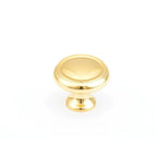 Schaub Perilla Rimmed Tradicional Redonda, 1-1/4" diám. — Latón Pulido