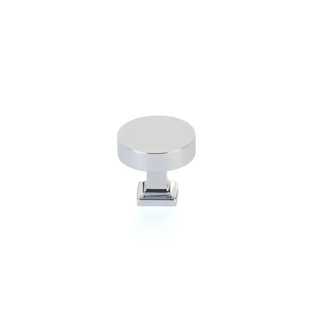 Schaub Perilla Haniburton Base Redonda Cuadrada, 1-1/4" — Cromo Pulido
