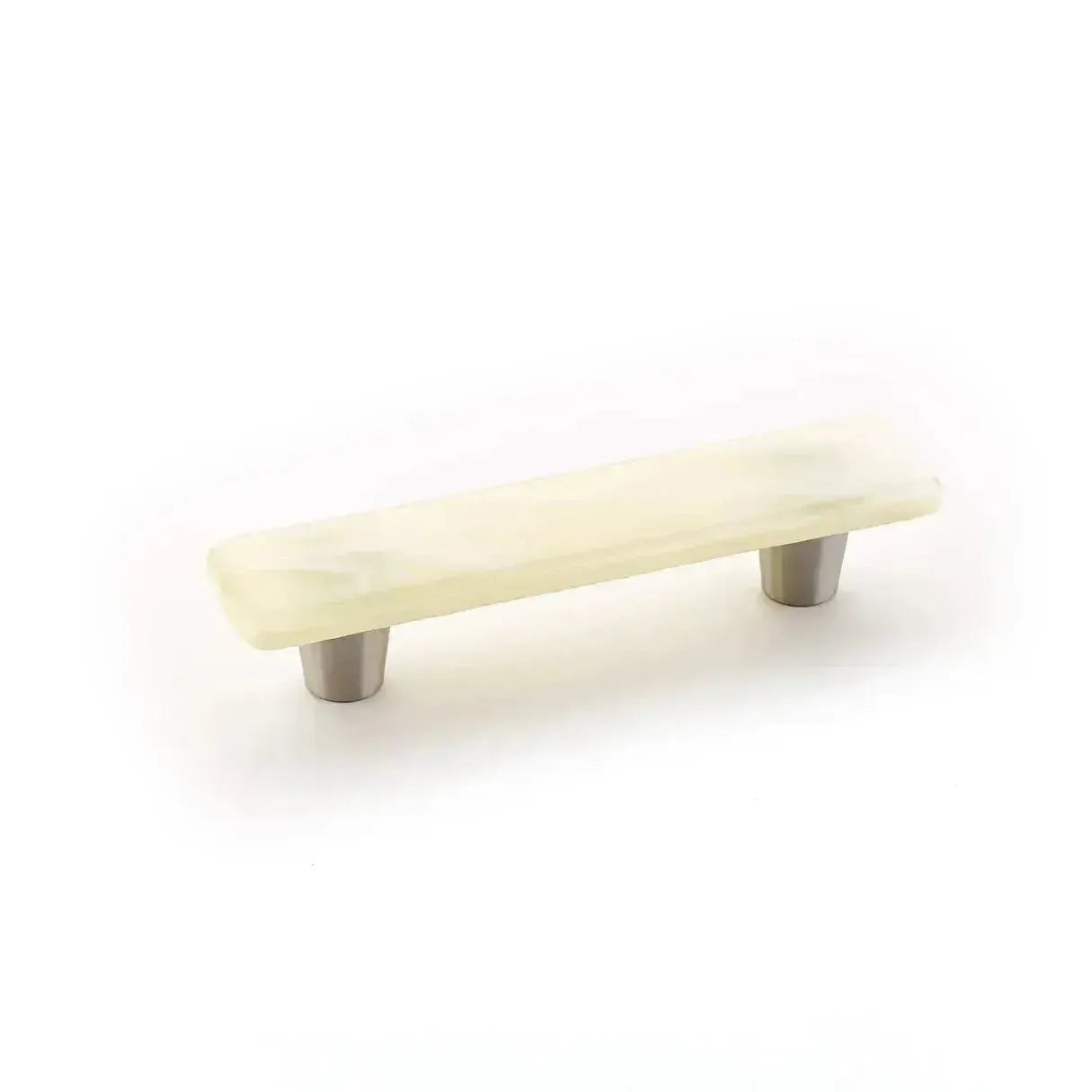 Schaub Jaladera Fused Scarlet Silk Stainless Steel Call de Vidrio Rectangular, 4-1/2"