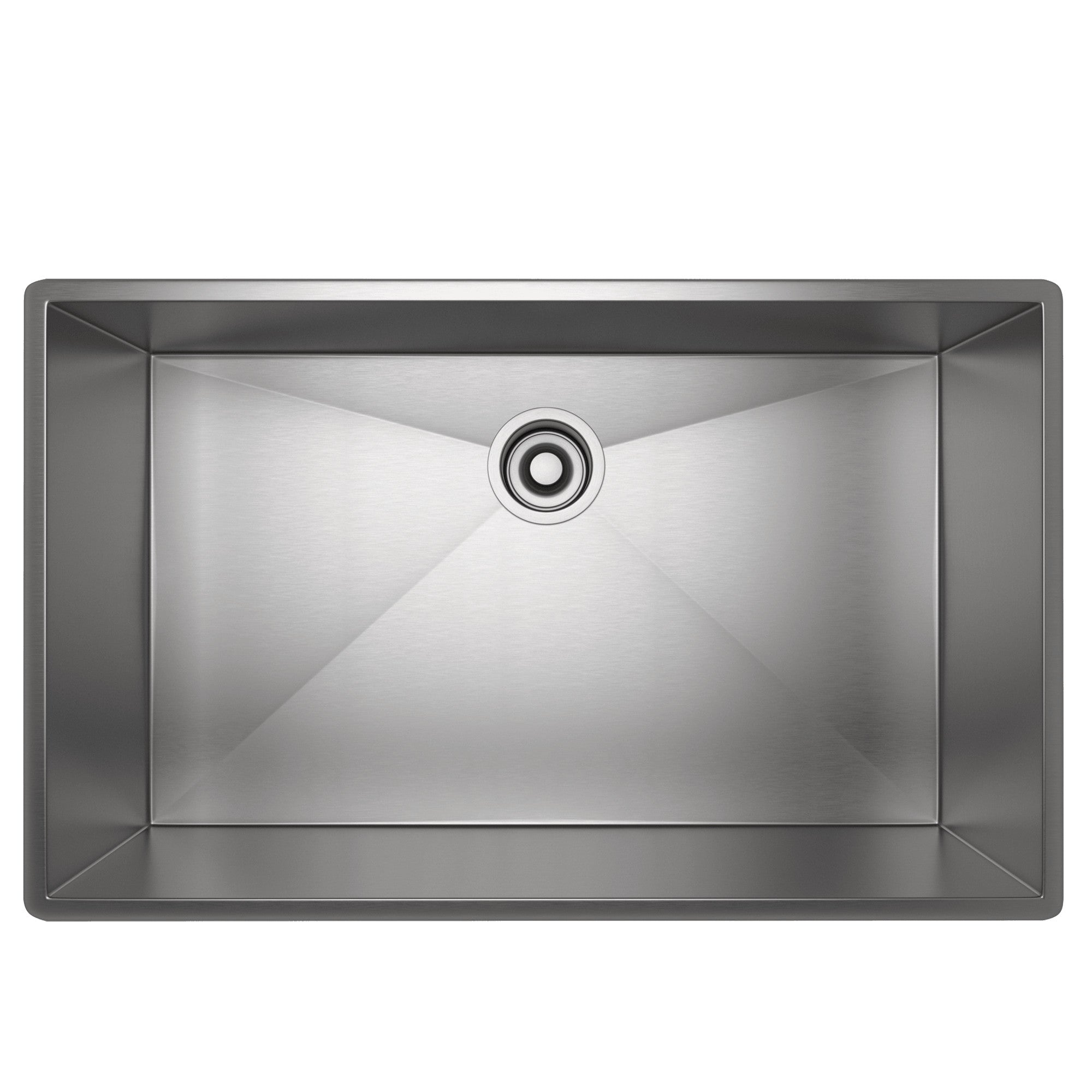 Rohl Forze Tarja Sencilla de Acero Inoxidable 30" - 19.5" de fondo - Acero Inoxidable Cepillado
