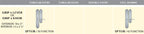 Ashley Norton Juego de Entrada con Pestillo Tubular — SPTUB (Suite Arqueada · Bronce) — diagrama de funciones y dimensiones