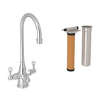 Rohl Georgian Era Kit de Mezcladora Filtradora de Bar y Preparación de Tres Manijas - Cromo Pulido