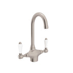 Rohl San Julio Mezcladora de Bar y Preparación de Dos Manijas Acqui - Níquel Satinado