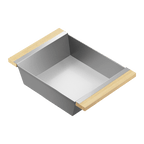 Julien · Contenedor Hondo Deslizante con Asas de Madera — Maple / 12″ × 18″ · tazón de 17″ de fondo · alto 4¼″