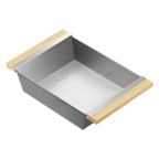 Julien · Contenedor Hondo Deslizante con Asas de Madera — Maple / 12″ × 19″ · tazón de 18″ de fondo · alto 4¼″