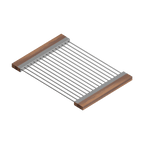 Julien · Escurridor Deslizante con Asas de Madera — Nogal / 12″ × 17″ · tazón de 16″ de fondo