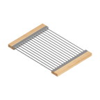 Julien · Escurridor Deslizante con Asas de Madera — Maple / 12″ × 17″ · tazón de 16″ de fondo