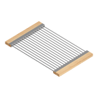 Julien · Escurridor Deslizante con Asas de Madera — Maple / 12″ × 19″ · tazón de 18″ de fondo