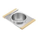 Julien · Tabla de Servicio con Tazón y Colador — Maple / 12″ × 17″ · tazón de 16″ de fondo