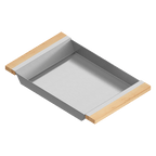 Julien · Charola Deslizante con Asas de Madera — Maple / 12″ × 19″ · tazón de 18″ de fondo · alto 2¼″