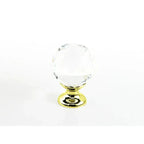 Schaub Perilla Stargaze Redonda de Cristal, 1-1/8" diám. — Latón Pulido